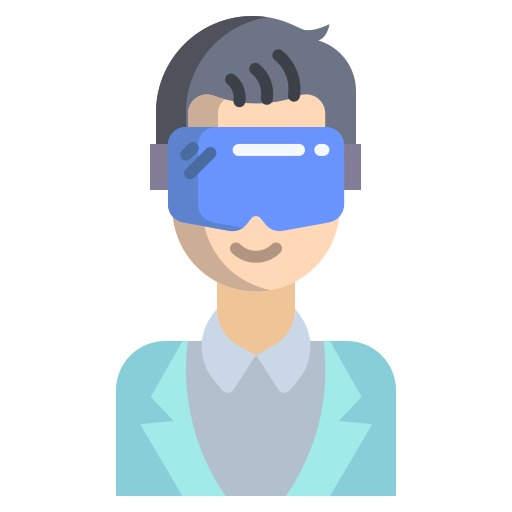gafas de realidad virtual Icongeek26 Flat icono