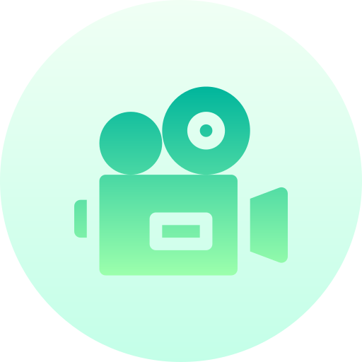 videokamera Basic Gradient Circular icon