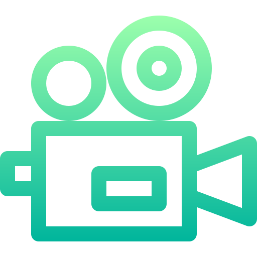 Video camera Basic Gradient Lineal color icon