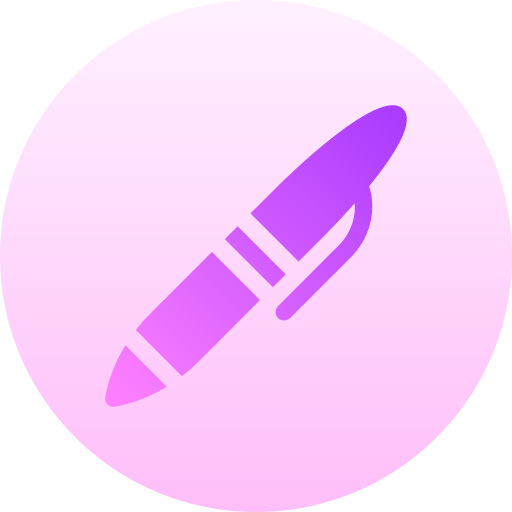 penna Basic Gradient Circular icona