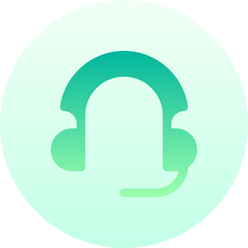 headset Basic Gradient Circular icon