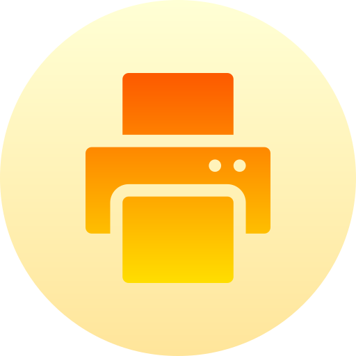 Printer Basic Gradient Circular icon