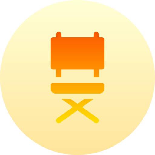 silla de director Basic Gradient Circular icono