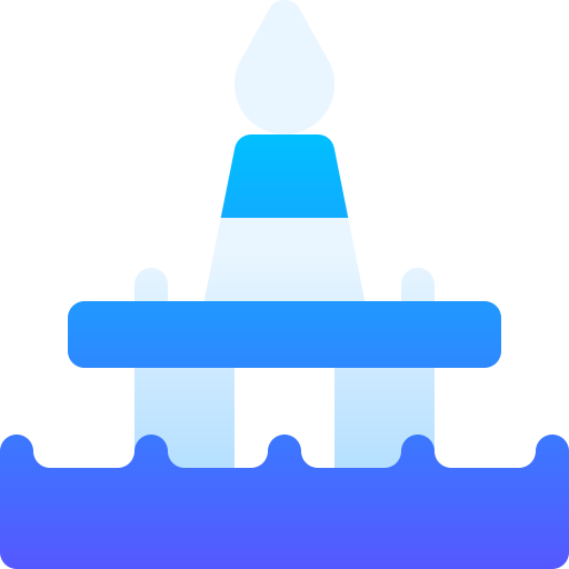 plate-forme pétrolière Basic Gradient Gradient Icône