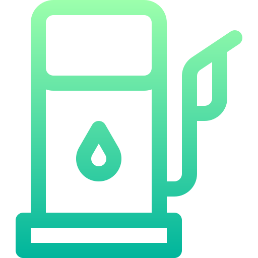 benzinestation Basic Gradient Lineal color icoon