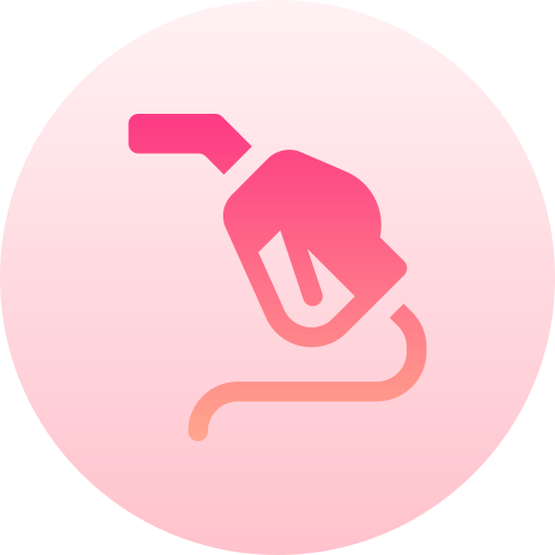 gas pomp Basic Gradient Circular icoon