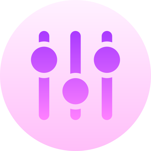 설정 Basic Gradient Circular icon