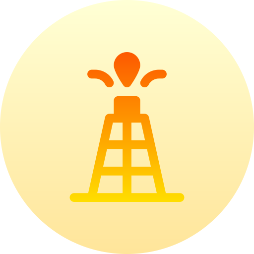 Oil drill Basic Gradient Circular icon