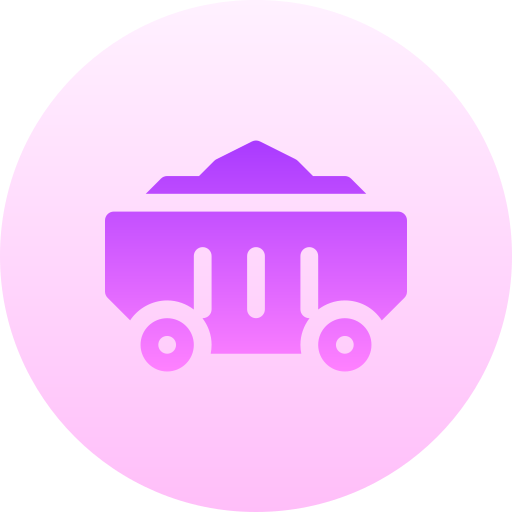 Mine cart Basic Gradient Circular icon