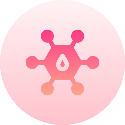 분자 Basic Gradient Circular icon