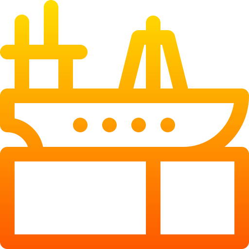 statek Basic Gradient Lineal color ikona
