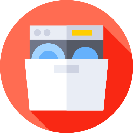 Dishwasher Flat Circular Flat icon