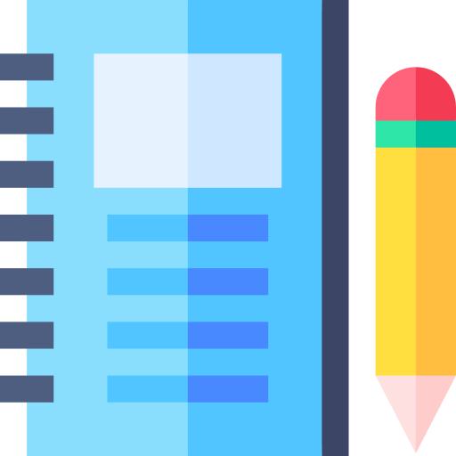 Diary Basic Straight Flat icon