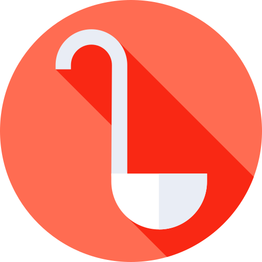 Ladle Flat Circular Flat icon