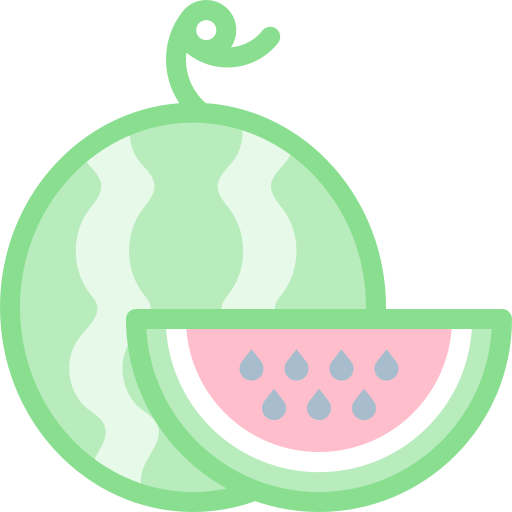 wassermelone Detailed color Lineal color icon