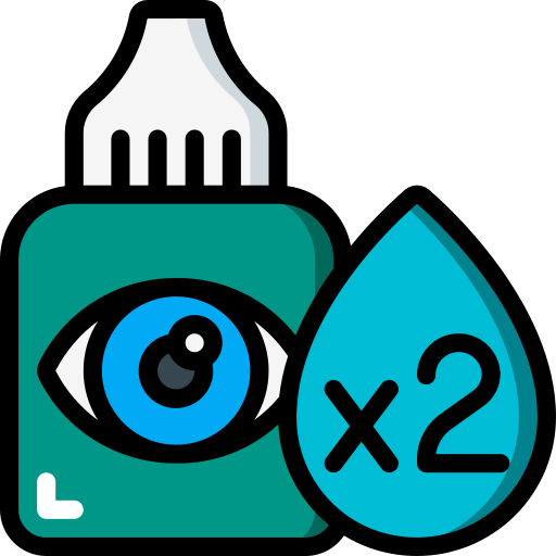 Eye drops Basic Miscellany Lineal Color icon