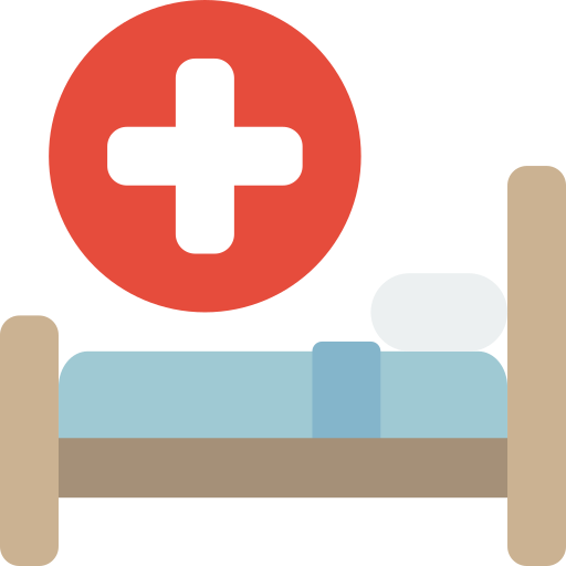 lit d'hôpital Basic Miscellany Flat Icône