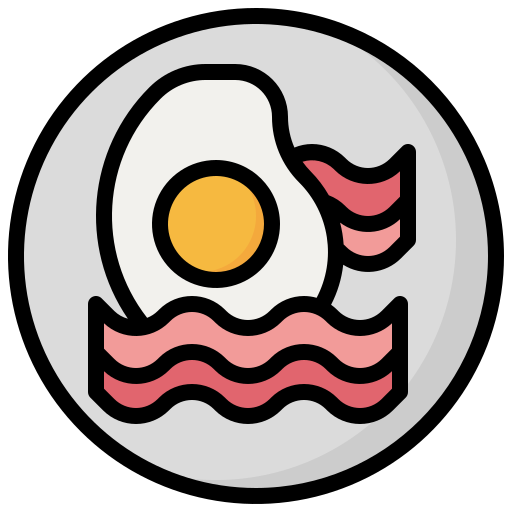 uovo e pancetta Surang Lineal Color icona