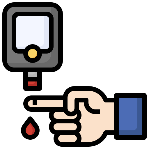 Glucose meter Surang Lineal Color icon