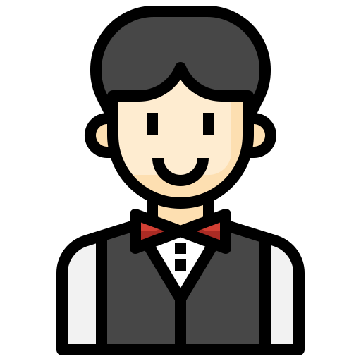 Waiter Surang Lineal Color icon