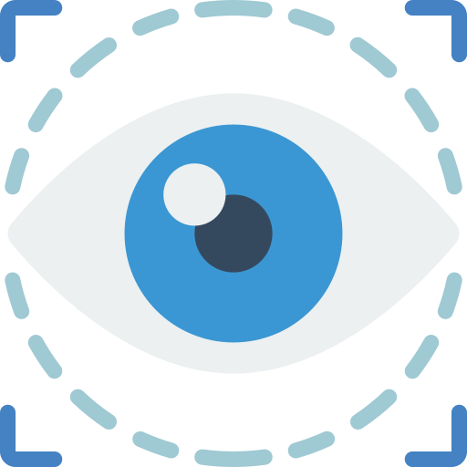 escaneo de ojos Basic Miscellany Flat icono