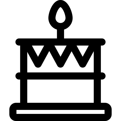 tort urodzinowy Basic Rounded Lineal ikona