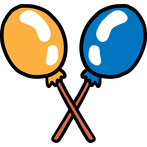 balony Hand Drawn Color ikona