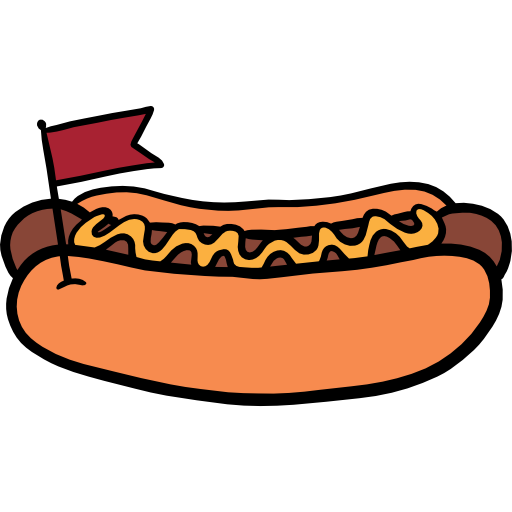 hot-dog Hand Drawn Color Icône