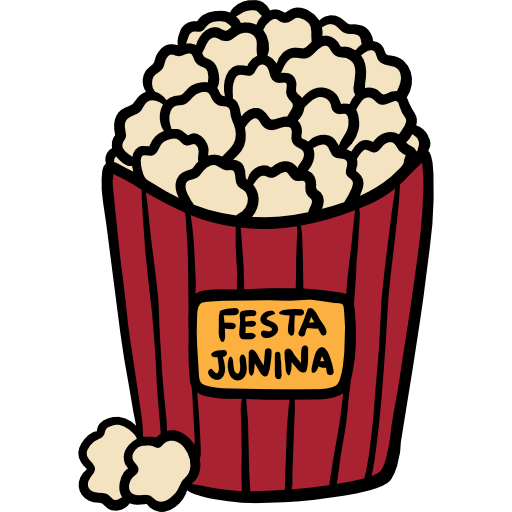 Popcorn Hand Drawn Color icon