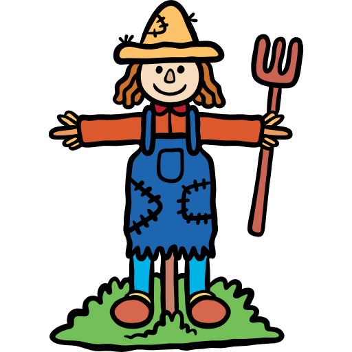 Scarecrow Hand Drawn Color icon