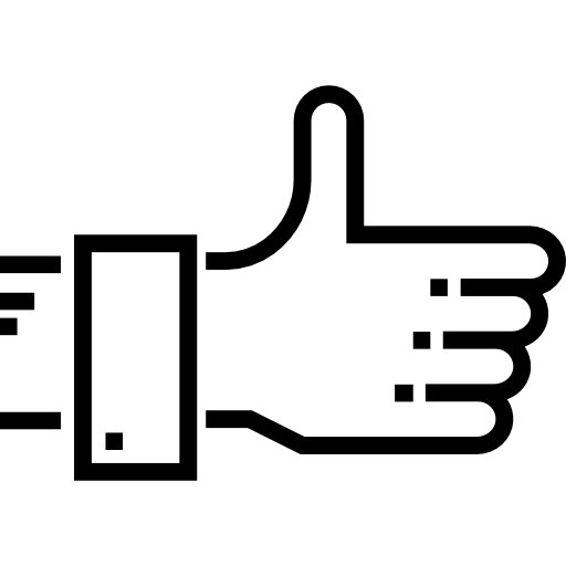 Палец вверх Detailed Straight Lineal иконка