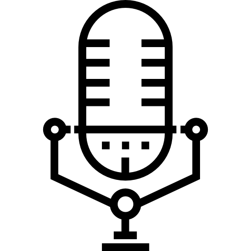 micrófono Detailed Straight Lineal icono