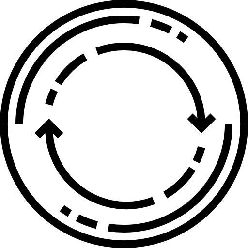 rotación Detailed Straight Lineal icono