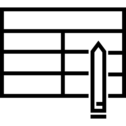 tavolo Detailed Straight Lineal icona