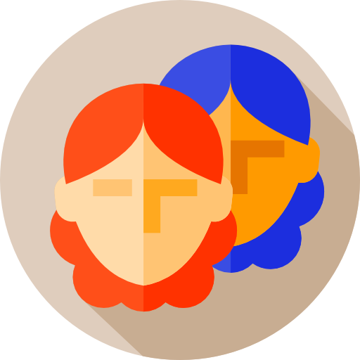 zwillinge Flat Circular Flat icon