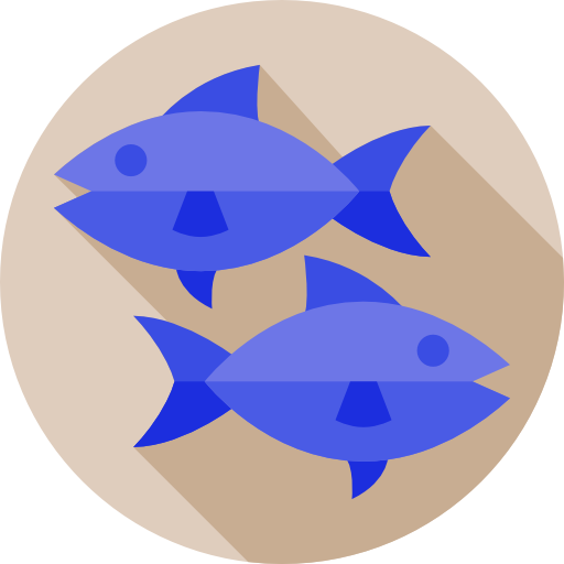 Pisces Flat Circular Flat icon