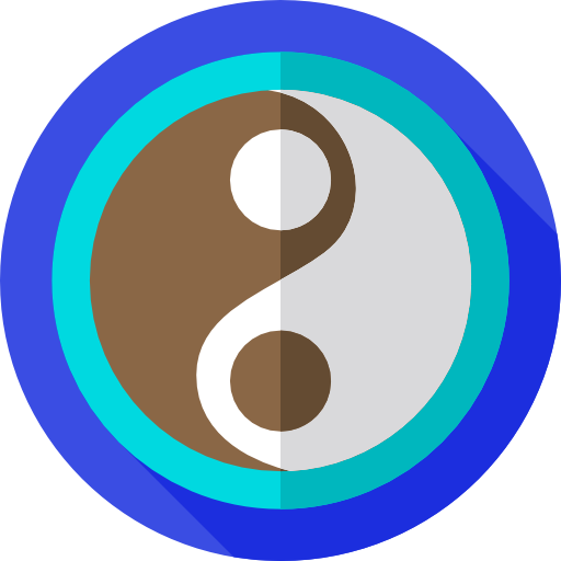 yin yang Flat Circular Flat Ícone