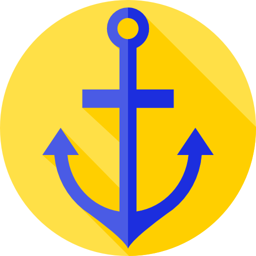 Anchor Flat Circular Flat icon