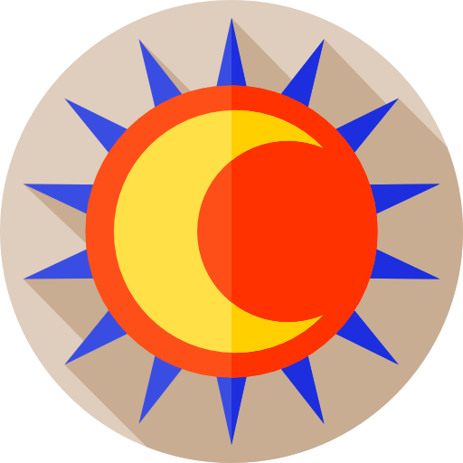 księżyc Flat Circular Flat ikona