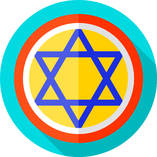 Pentagram Flat Circular Flat icon