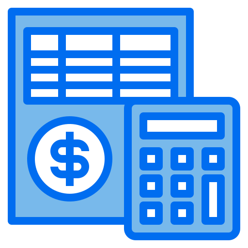Bookkeeping Payungkead Blue icon