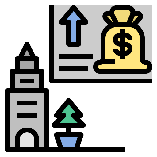 経済 Generic Outline Color icon
