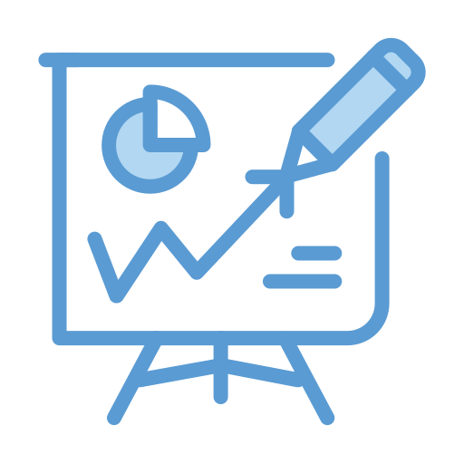Business reporting Generic Blue icon