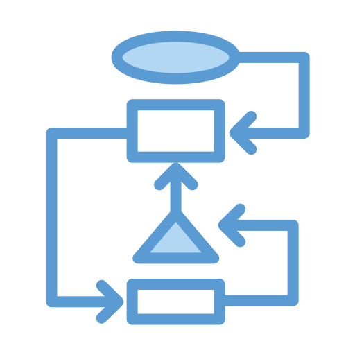 diagrama de flujo Generic Blue icono