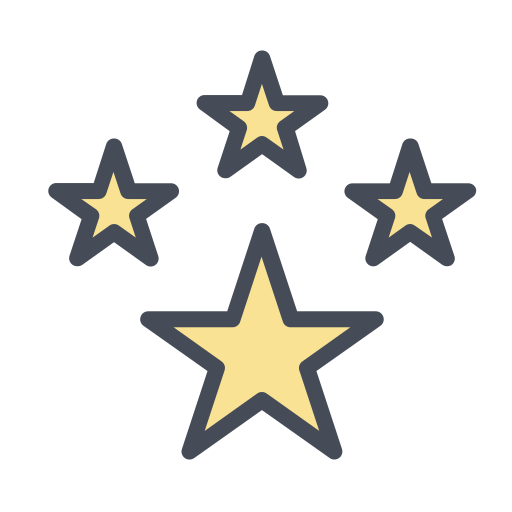 estrellas de calificación Generic Outline Color icono