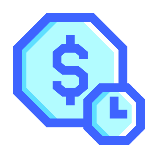 zeit ist geld Generic Blue icon