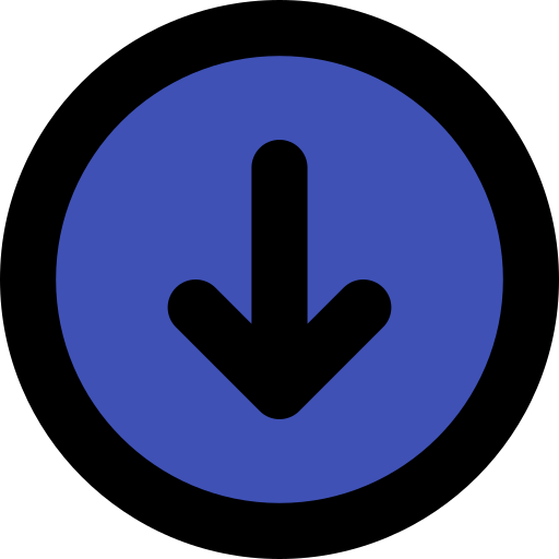 下矢印 Generic Outline Color icon