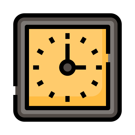 Wall clock Generic Outline Color icon