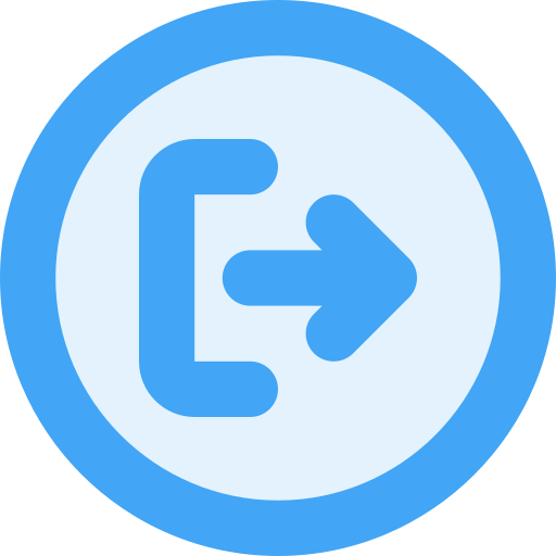 Logout Generic Blue icon