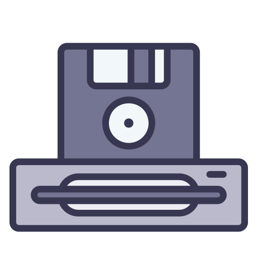 unidad de disquete Generic Outline Color icono